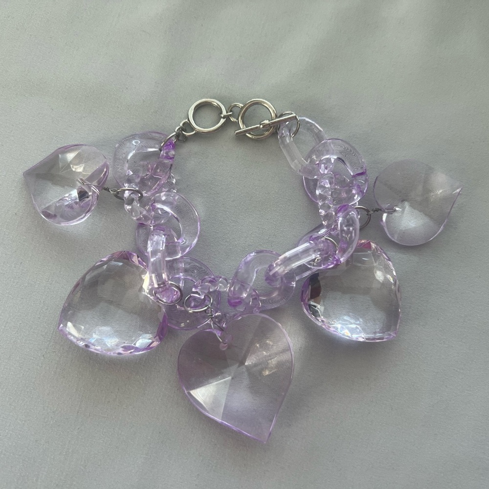 Purple Heart Charm Bracelet